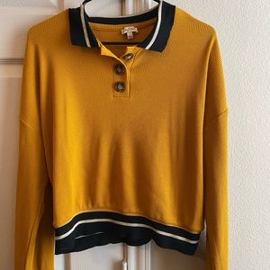 Mustard Yellow Cropped Shirt